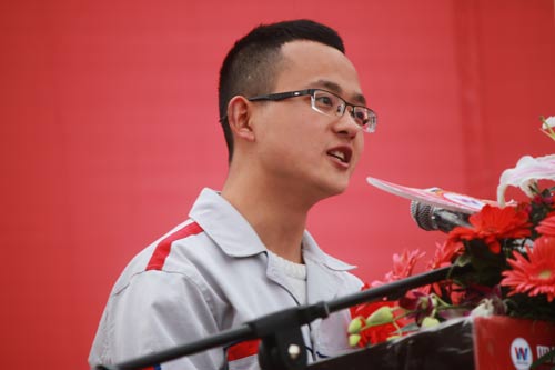 獲獎學生代表柳秋健發言